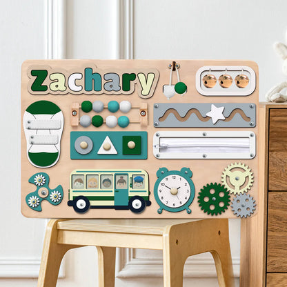 Personalized Busy Board With Baby Name